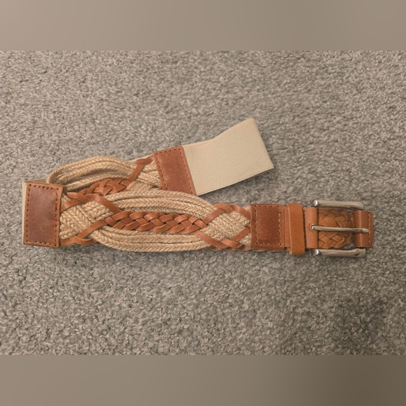 Accessories - Boho Tan Rope Belt Y2K 80's Vibes Stretchy Band Statement Cottagecore